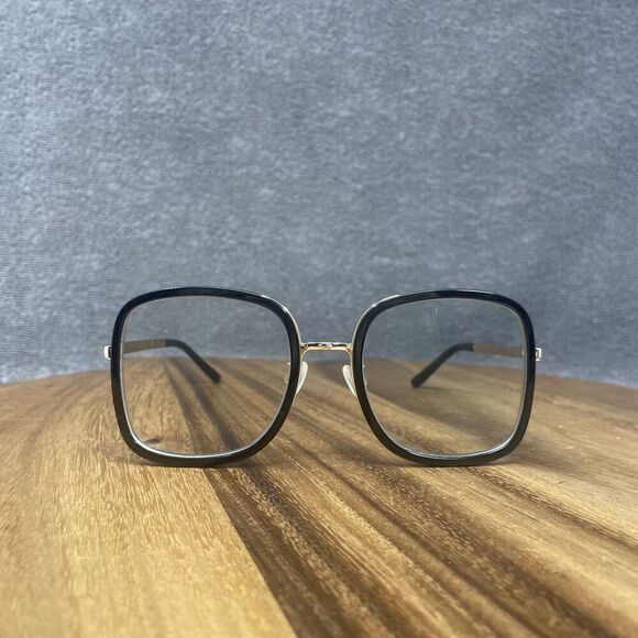 Maui Jim PUA Women Sunglasses Black w/Gold 55-21-140 Italy FRAME ONLY MJ865-02 - Picture 1 of 10